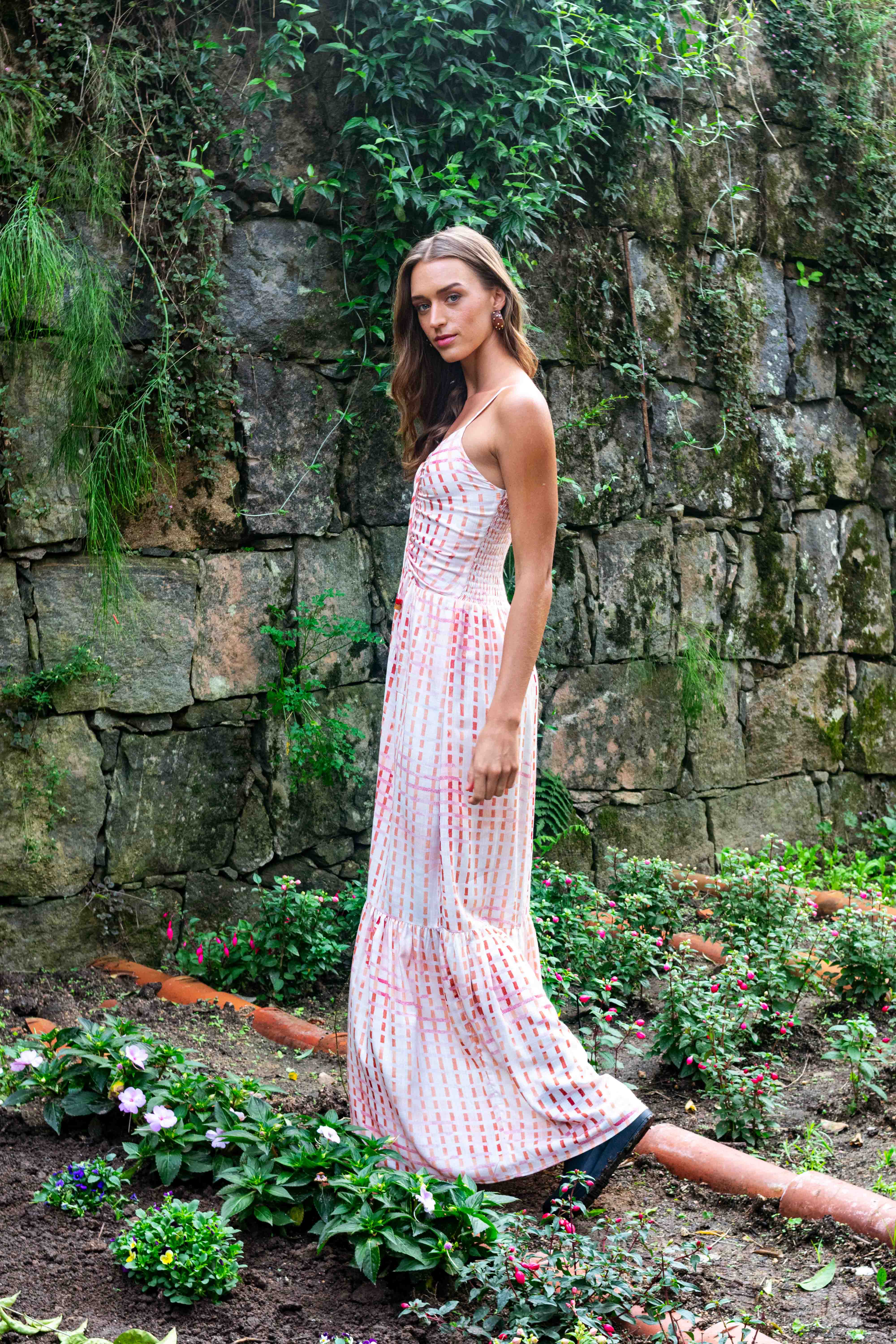 Tee Match - vestido longo alcinha picnic