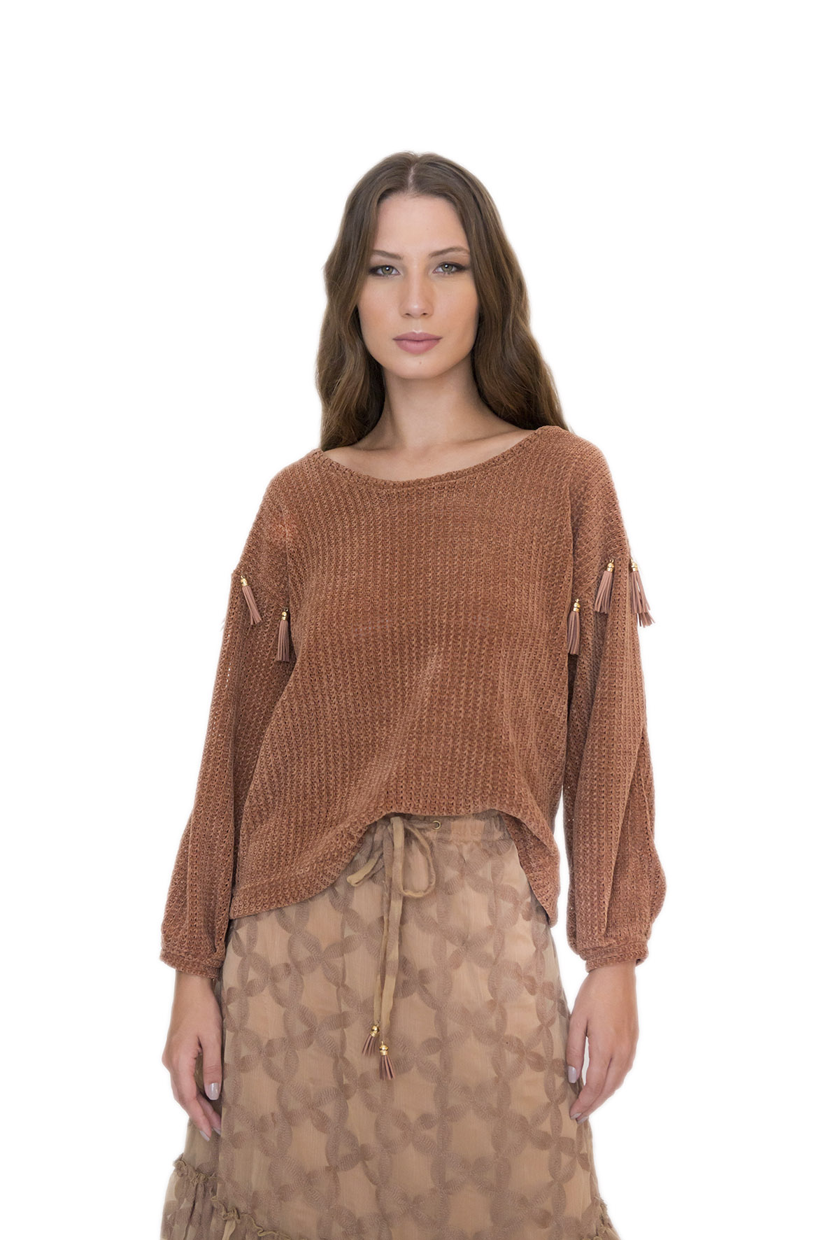 Tee Match - PULL CHENILLE TASSEL BROWN HORSE