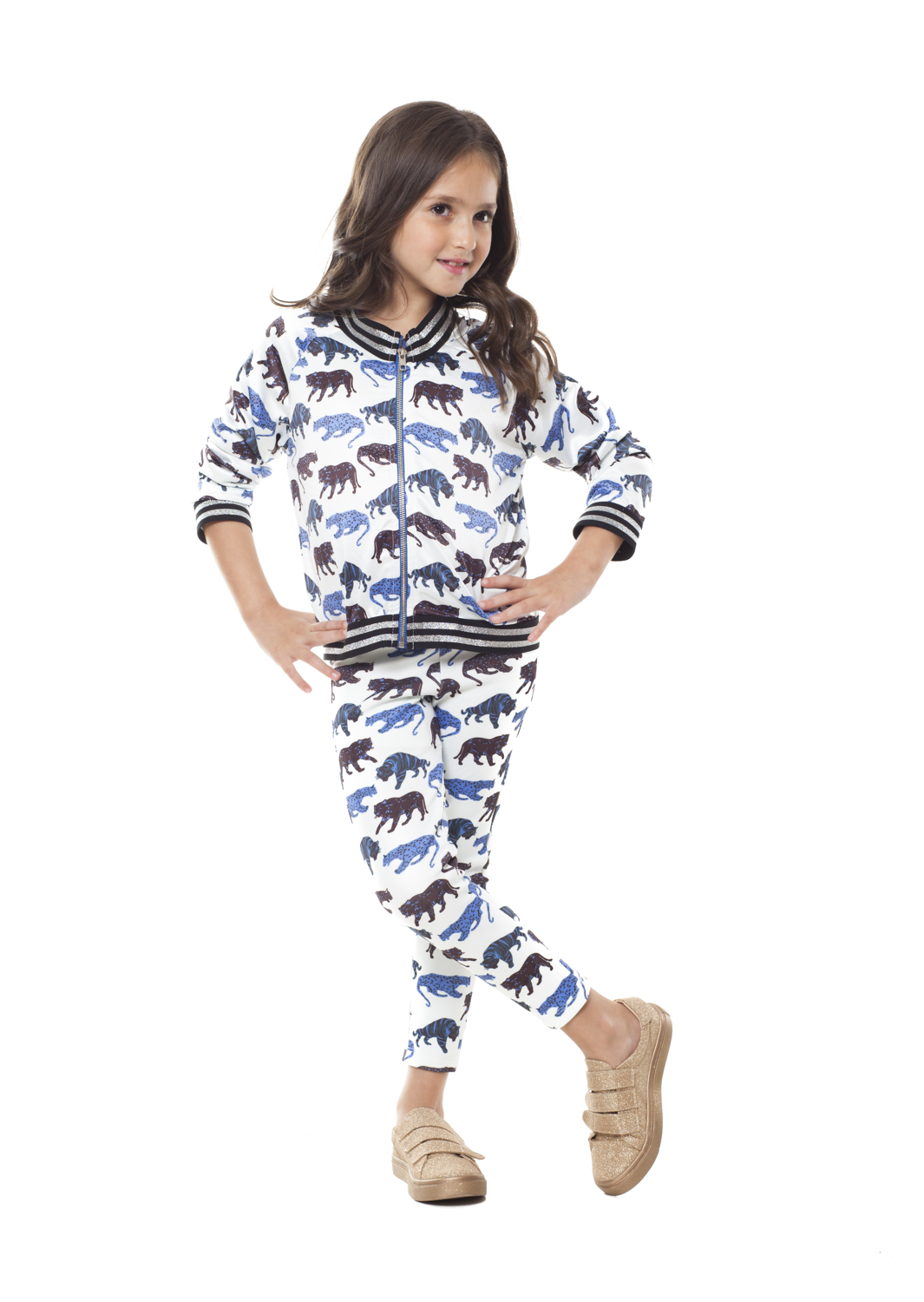 Tee Match - calca legging kids panteras