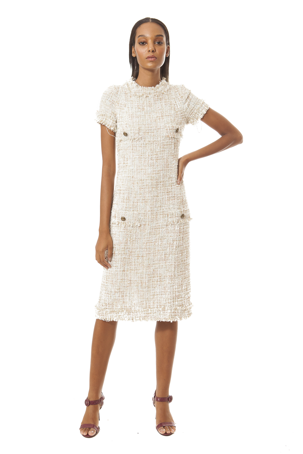 Vestido online tweed midi